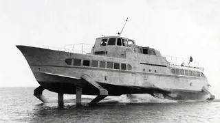 Теплоход на подводных крыльях "Стрела-1" (1962) / "Strela-1" hydrofoil (1962)