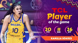 Kamilla Soares (20 PTS, 11 REB) | TCL Player Of The Game | Brazil v USA | #FIBAAmeriCupW