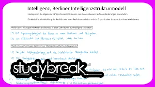 Intelligenz, Berliner Intelligenzstrukturmodell | Psychologie