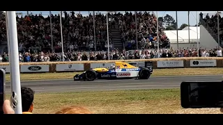 Nigel Mansell back in his old F1 car at the Goodwood Festival of Speed 2022