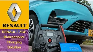 Renault Zoe reverse DC to AC charging solution for backup power - Unlock your French EV powerbank!