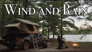 Northern Michigan Camping in Wind and Rain | Rooftop Tent