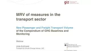 Webinar: MRV of Measures in the Transport Sector