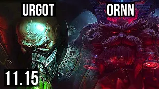 URGOT vs ORNN (TOP) | Rank 4 Urgot, 15/2/10, Legendary | BR Challenger | v11.15