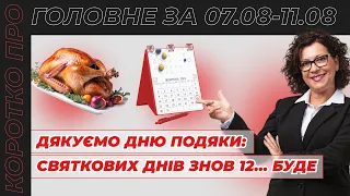 Коротко про головне за тиждень 07.08.-11.08