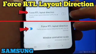 How to enable/disable force RTL layout direction on Samsung Galaxy A02 | Developer Options | Drawing