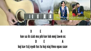 qhias ntau guitar"Roj qeeb hneev lig"ntsaim Vaj. Lyrics chords.