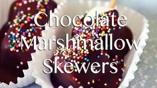 Chocolate Dipped Marshmallow Skewers