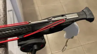 Unboxing Speargun Pathos Laser Carbon Roller 110 Close look and Pathos Reel 50m Salvimar Monored