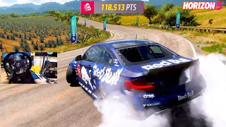 Forza Horizon 5 - Wheel Settings / 1400hp Formula Drift BMW M2 900° Drift Zone Challenge PT2