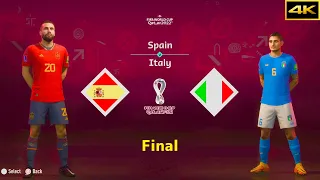 FIFA 23 | SPAIN vs. ITALY | CARVAJAL vs. VERRATTI | FIFA WORLD CUP FINAL | [4K]