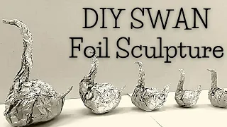 Aluminum Foil Sculptures Swan  | Tin Foil Sculpture