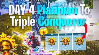 😱 DAY-4 Platinum To Triple Conqueror In BGMI 🥵- iPhoneXR,11,11Pro,11ProMax,12,12PRO,13,13Pro,13Pro
