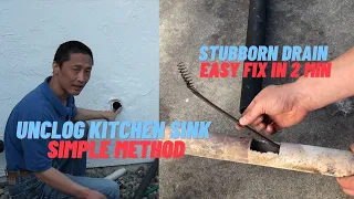 How To Unclog Stubborn Kitchen Sink Drain,Easy Method You Don't Know But Fixes Blockage In 2 Minutes