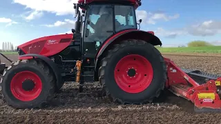 Zetor Forterra HD150 power harrowing in Lincolnshire