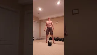 Kettlebell Snatches 70 lbs 32kg  (1 Set) 23 Reps @ Age 58