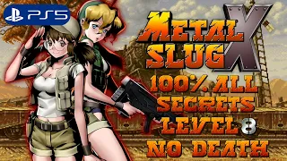 Metal Slug X (PS5) - All Secrets 100% Speedrun Level-8 No Death (4K)