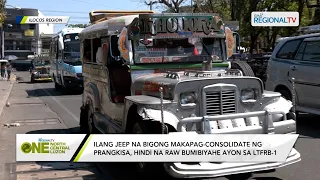 One North Central Luzon: Jeeps na bigong makapag-consolidate ng prangkisa, hindi na raw bumibiyahe