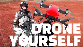 How to drone yourself on a motorcycle. DJI Mavic Air + Tenere 700