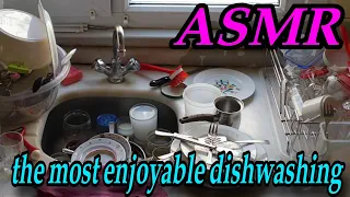 ASMR by washing dishes🍀dish washing tips🟡Relaxation by washing dishes