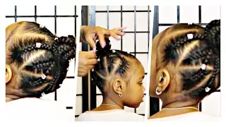 HOW TO TRIANGLE Braids {Kids} NATURAL HAIR