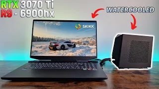 Coolest Gaming Laptop EVER | RTX 3070 Ti + Ryzen 9 6900hx | Skikk Bifrost II (Water cooled Laptop)