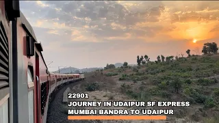 Journey in Udaipur City SF Express | Mumbai to Udaipur via Chittaurgarh | Full Journey | 22901