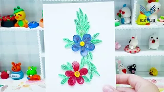 Step into a World of Colorful Beauty: Master the Art of Making Blue & Red Quilling Rhododendrons!