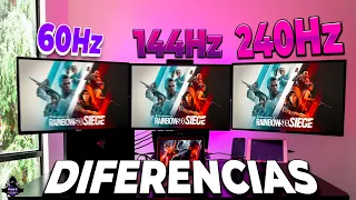 60hz VS 144hz VS 240hz (DIFERENCIAS de MONITORES) | RAINBOW SIX SIEGE