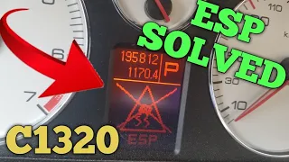 PEUGEOT 407 ESP ABS LIGHT SOLVED | Peugeot ESP Faulty Stop Fixed C1320