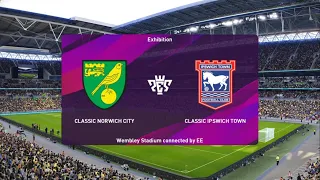 eFootballPES2020 Classic Norwich v Classic Ipswich East Anglian Derby from Wembley Stadium