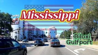 [4K] Biloxi, Mississippi | Driving Tour - Biloxi to Gulfport, 3/2024 🇺🇸 | 빌럭시, 걸프포트, 미시시피, 미국