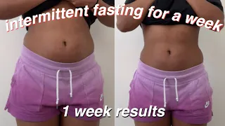 I tried intermittent fasting for a week! before & after results (weight loss)