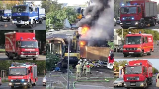 [Großbrand in Berlin-Spandau] Einsatzfahrten von | Berliner Feuerwehr,NBB,THW uvm. | +Einsatzstelle