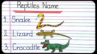 10 Reptiles name |  learn reptile names in English  | English vocabulary