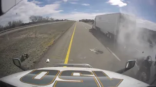 Drivers lighting fast reflexes save his life