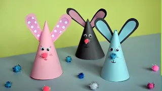 How to Make Easy Paper Bunny - Top Ideas for Kids / DIY Simple Paper Easter Bunny