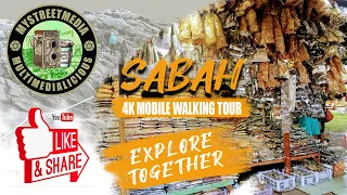 4K Mobile Kota Kinabalu City Route 2 | Filipino Market Walking Tour | SABAH | MALAYSIA