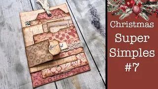 Christmas Super Simples #7 FULL TUTORIAL, Christmas Junk Journaling Tutorial & Kit, Pink Monarch