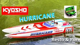 1990 KYOSHO HURRICANE RC BOAT RESTO AND RUN REVIEW