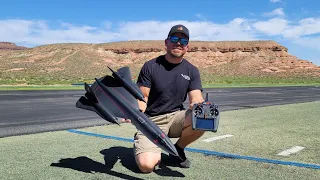 E-FLITE SR-71 BLACKBIRD aerobatic demo!!