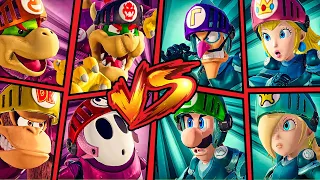 Team Waluigi vs Team Bowser - Mario Strikers Battle League