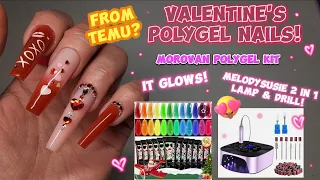 MOROVAN POLYGEL KIT FROM TEMU?? | FEATURING AMAZING 2 IN 1 NAIL LAMP & E-FILE FROM MELODYSUSIE!