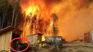 Страшный лесной пожар в Якутии. Федеральная трасса в огне.
