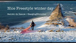 Dutch winter windsurf freestyle
