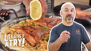 Creamy Cajun Salmon Pasta! | Let's Give it a Try with Todd Toven | Blackstone Griddle