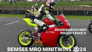 Bemsee Brands Hatch Indy MRO Minitwins 2024 Round 1 Race 4 Sunday