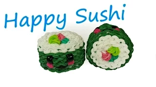 Happy Sushi Tutorial by feelinspiffy (Rainbow Loom)