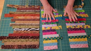 Making 2 complete quilts starting with leftover strip sets.