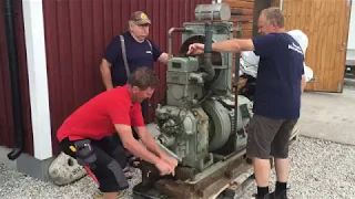 Old diesel engine with electric power generator